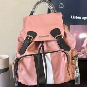 NWT Steve Madden Nylon backpack (blush with STRIPES)